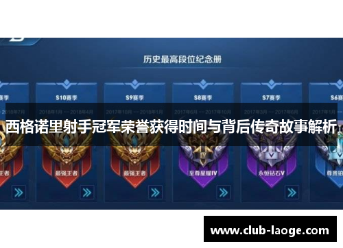 西格诺里射手冠军荣誉获得时间与背后传奇故事解析 西格诺里射手冠军荣誉获得时间与背后传奇故事解析
