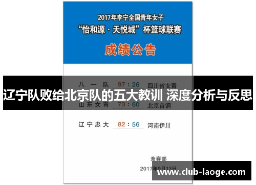 辽宁队败给北京队的五大教训 深度分析与反思